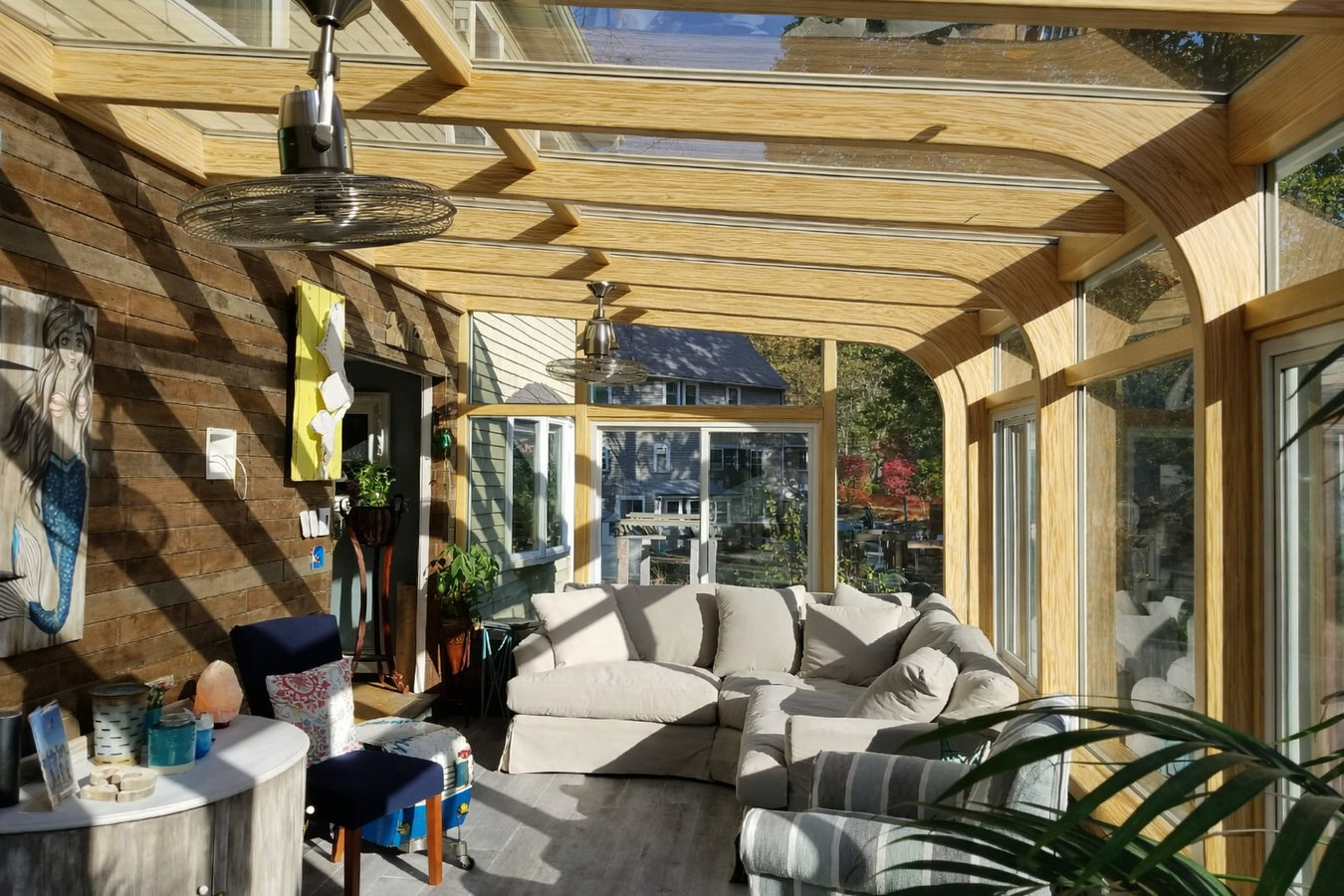 Deck-to-sunroom conversion in Cerritos, CA